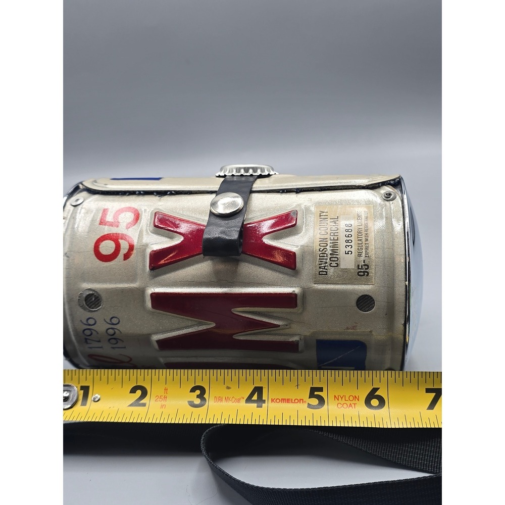 Vintage Tennessee License Plate Purse Bicentennial Crossbody Cylinder Handbag - Picture 12 of 14